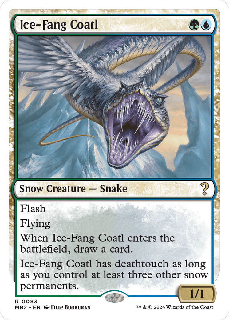 Ice-Fang Coatl (White Border) [Mystery Booster 2]