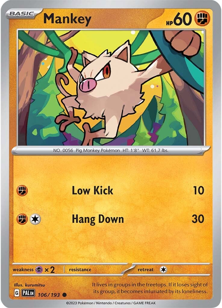 Mankey (106/193) [Scarlet & Violet: Paldea Evolved]