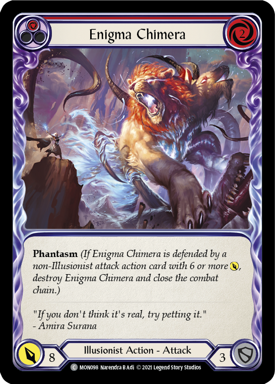 Enigma Chimera (Red) [MON098-RF] 1st Edition Rainbow Foil