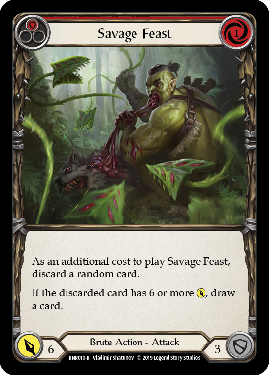 Savage Feast (Red) [RNR010-R] (Rhinar Hero Deck)  1st Edition Normal