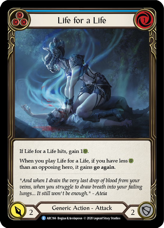 Life for a Life (Blue) [U-ARC166] Unlimited Rainbow Foil