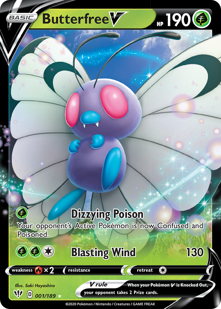 Butterfree V (001/189) [Sword & Shield: Darkness Ablaze]