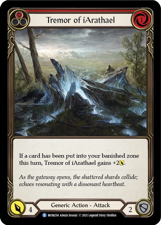 Tremor of iArathael (Red) [MON254-RF] 1st Edition Rainbow Foil