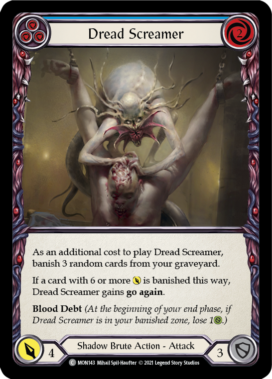 Dread Screamer (Blue) [MON143] 1st Edition Normal