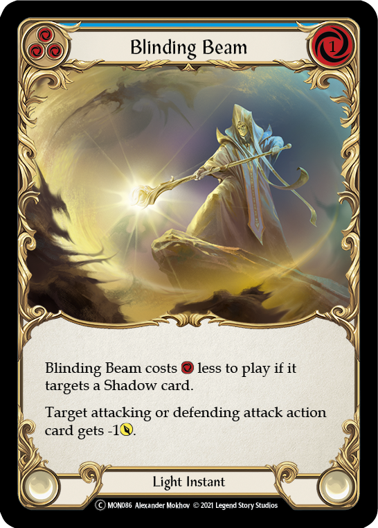 Blinding Beam (Blue) [U-MON086-RF] Unlimited Rainbow Foil