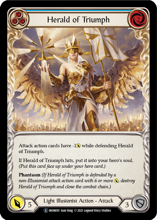 Herald of Triumph (Blue) [U-MON010-RF] Unlimited Rainbow Foil