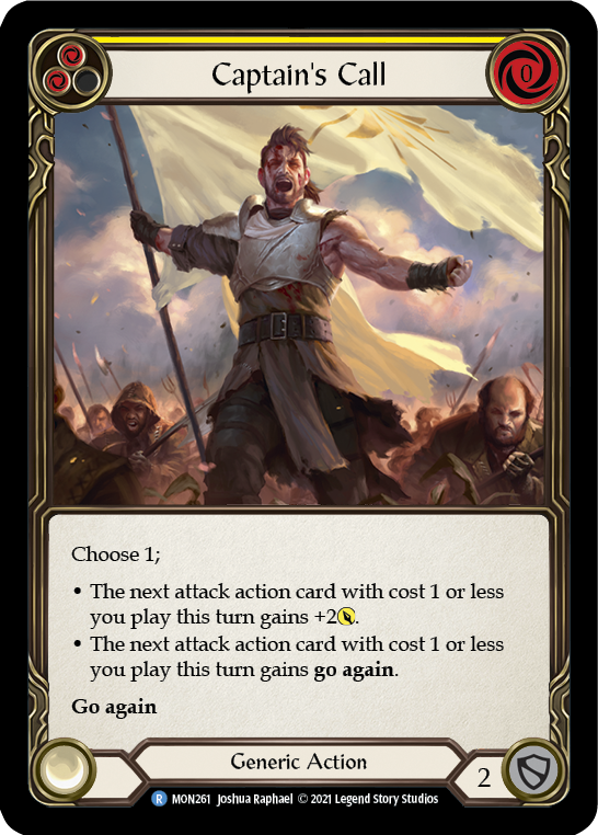 Captain's Call (Yellow) [MON261-RF] 1st Edition Rainbow Foil