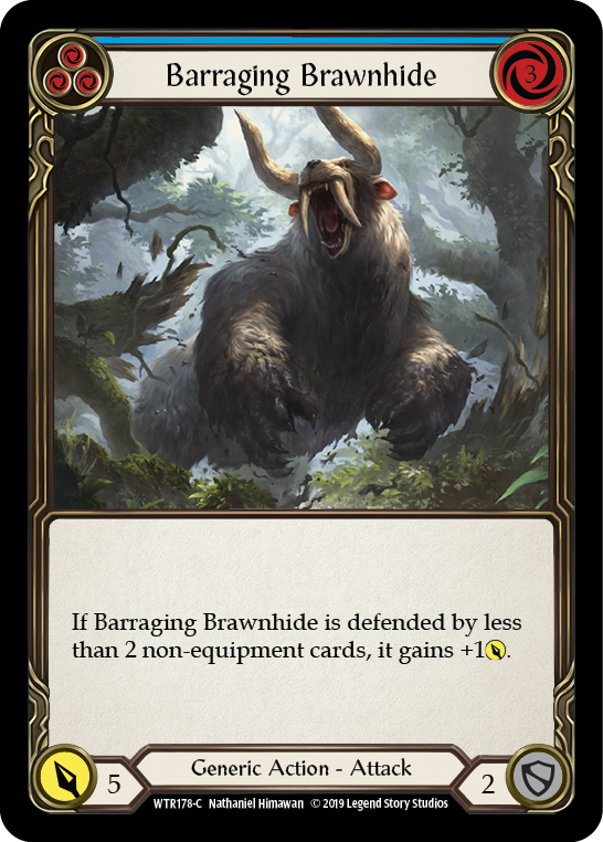 Barraging Brawnhide (Blue) [WTR178-C] Alpha Print Rainbow Foil