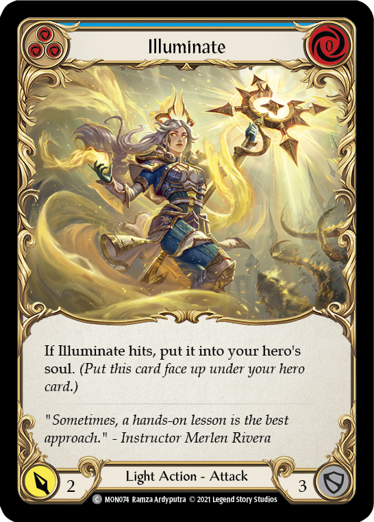 Illuminate (Blue) [MON074-RF] 1st Edition Rainbow Foil