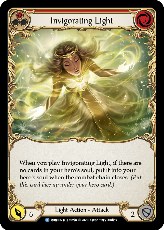 Invigorating Light (Red) [MON066-RF] 1st Edition Rainbow Foil