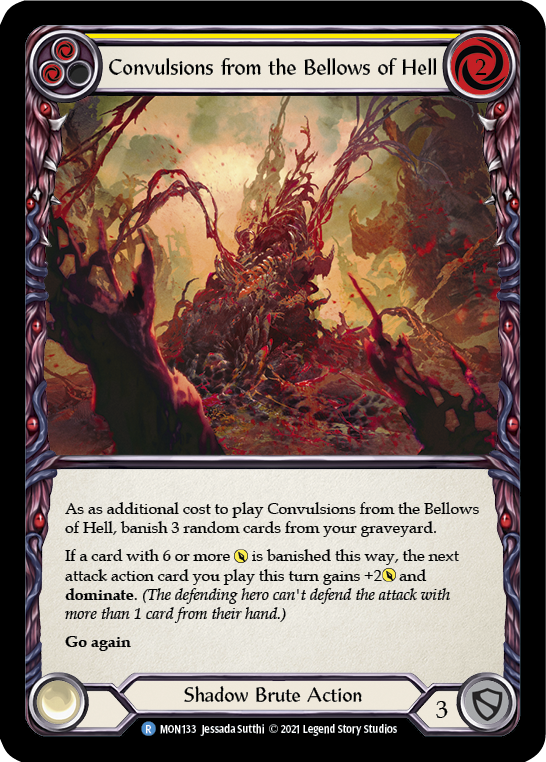 Convulsions from the Bellows of Hell (Yellow) [MON133-RF] 1st Edition Rainbow Foil