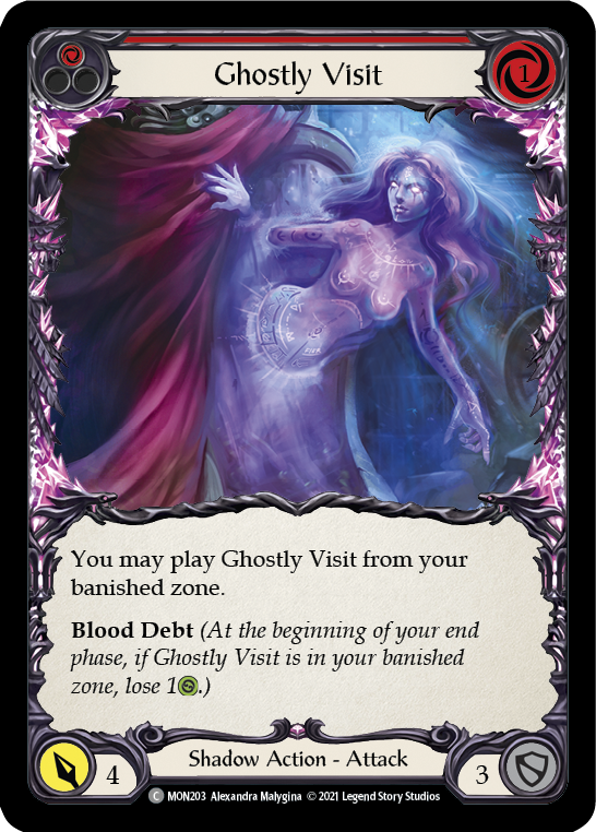 Ghostly Visit (Red) [MON203-RF] 1st Edition Rainbow Foil