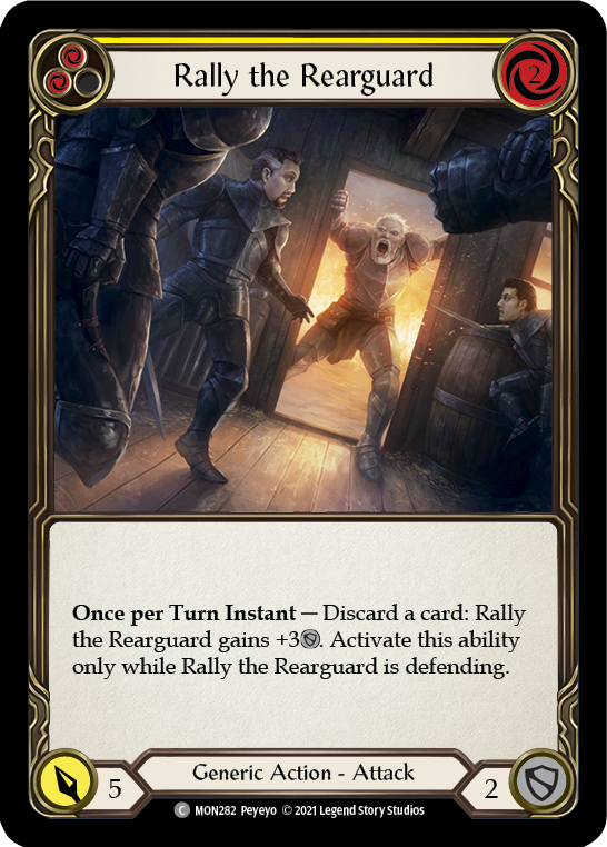 Rally the Rearguard (Yellow) [MON282-RF] 1st Edition Rainbow Foil