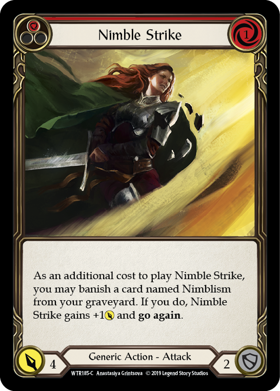 Nimble Strike (Red) [WTR185-C] Alpha Print Rainbow Foil