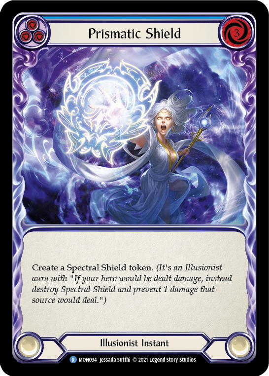 Prismatic Shield (Blue) [MON094-RF] 1st Edition Rainbow Foil