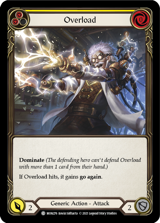 Overload (Yellow) [MON276-RF] 1st Edition Rainbow Foil