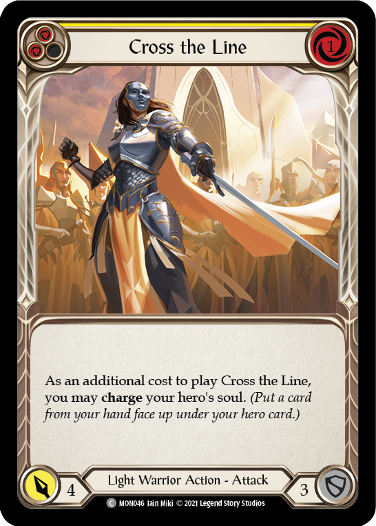 Cross the Line (Yellow) [MON046-RF] 1st Edition Rainbow Foil