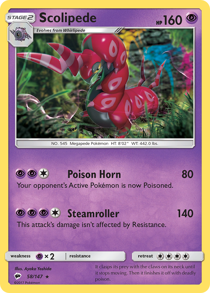 Scolipede (58/147) [Sun & Moon: Burning Shadows]