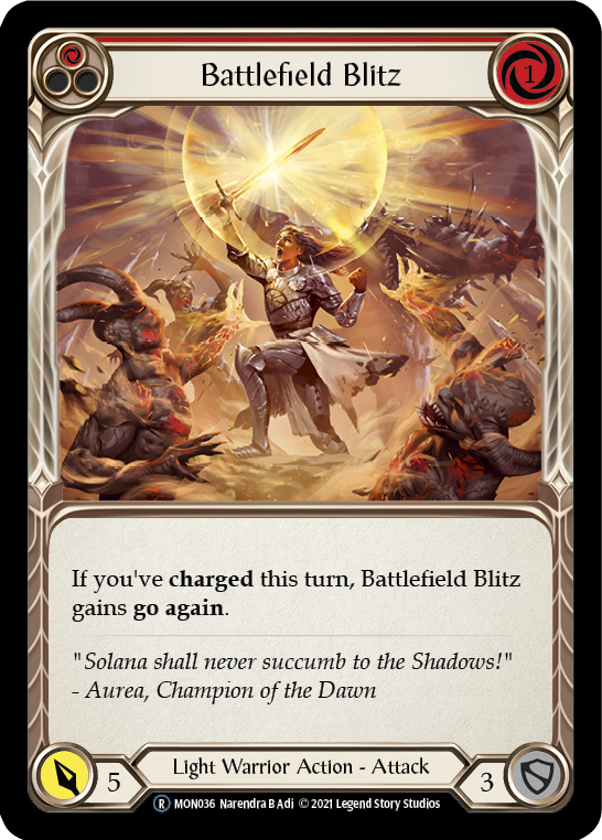 Battlefield Blitz (Red) [U-MON036-RF] Unlimited Rainbow Foil