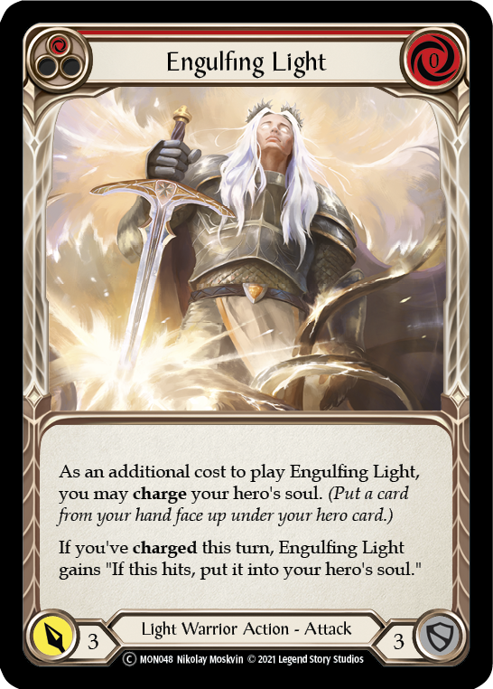 Engulfing Light (Red) [U-MON048-RF] Unlimited Rainbow Foil