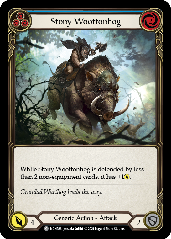 Stony Woottonhog (Blue) [MON286] 1st Edition Normal