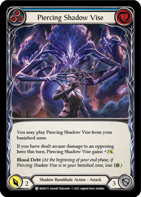 Piercing Shadow Vise (Blue) [MON173-RF] 1st Edition Rainbow Foil