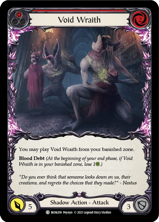 Void Wraith (Red) [MON209-RF] 1st Edition Rainbow Foil