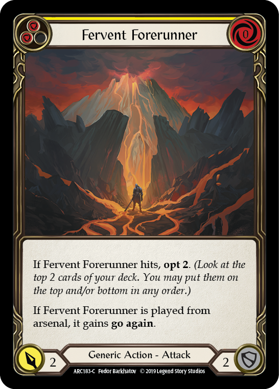 Fervent Forerunner (Yellow) [ARC183-C] 1st Edition Normal