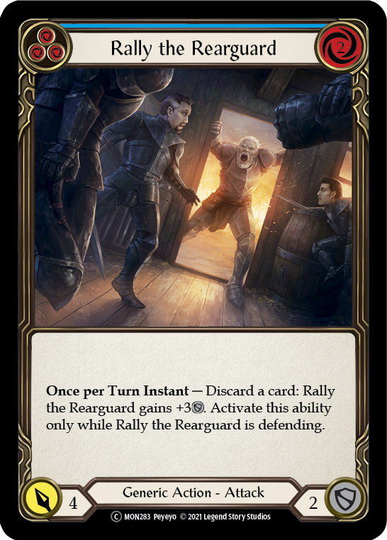 Rally the Rearguard (Blue) [U-MON283-RF] Unlimited Rainbow Foil