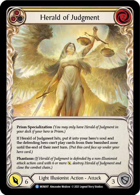 Herald of Judgment [MON007-RF] 1st Edition Rainbow Foil