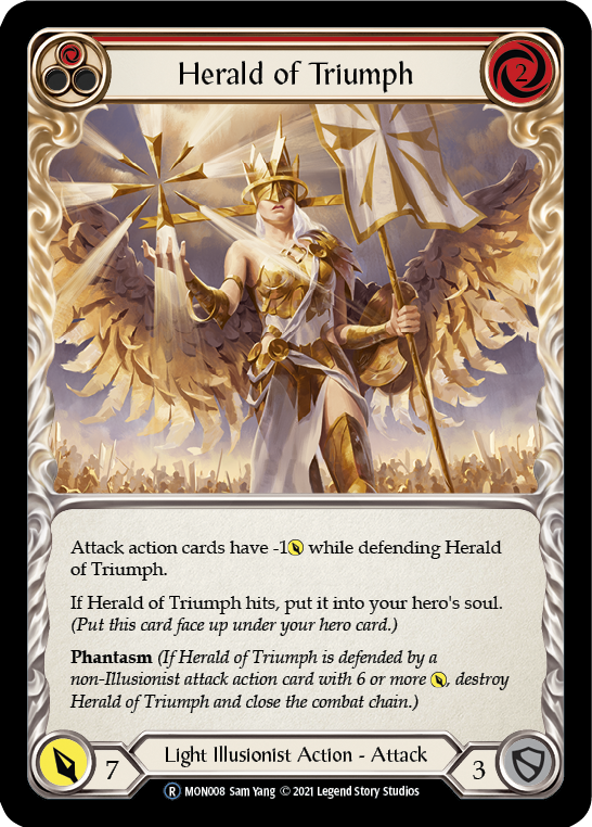 Herald of Triumph (Red) [U-MON008-RF] Unlimited Rainbow Foil