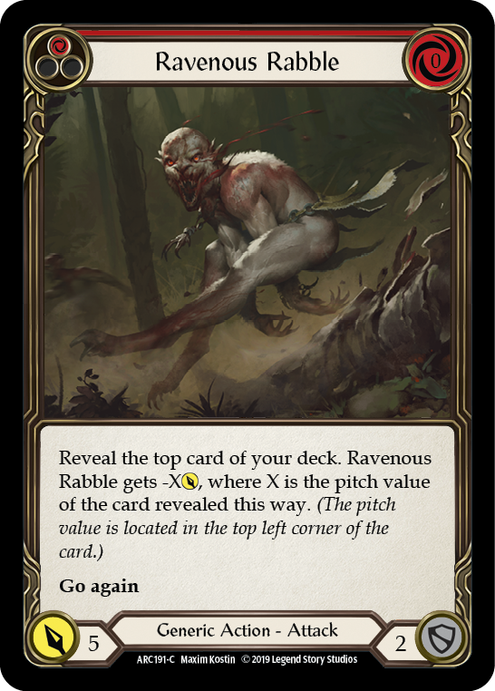 Ravenous Rabble (Red) [ARC191-C] 1st Edition Normal