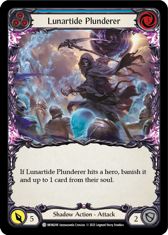 Lunartide Plunderer (Blue) [MON208-RF] 1st Edition Rainbow Foil