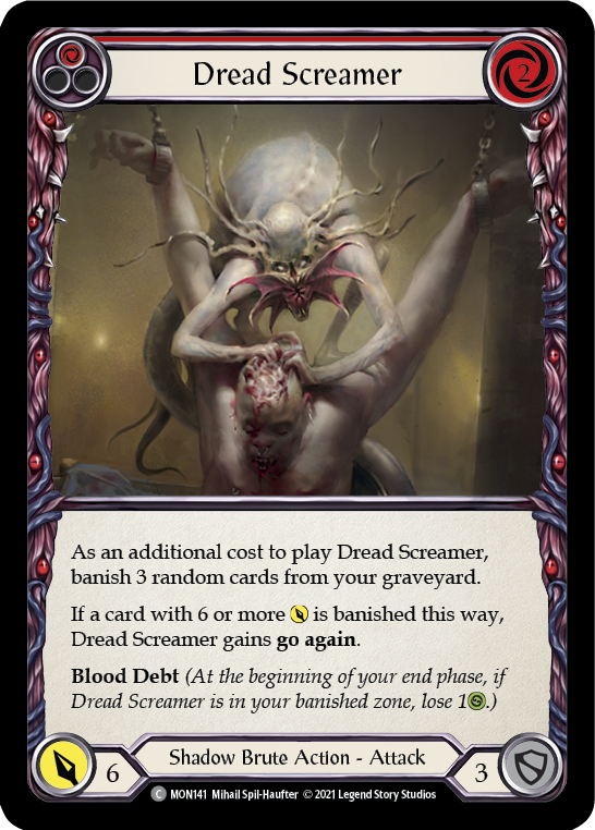 Dread Screamer (Red) [MON141] 1st Edition Normal