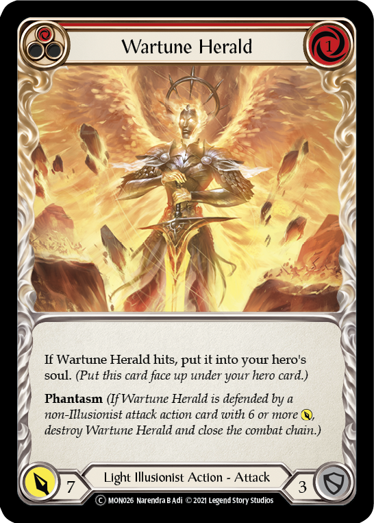 Wartune Herald (Red) [U-MON026-RF] Unlimited Rainbow Foil