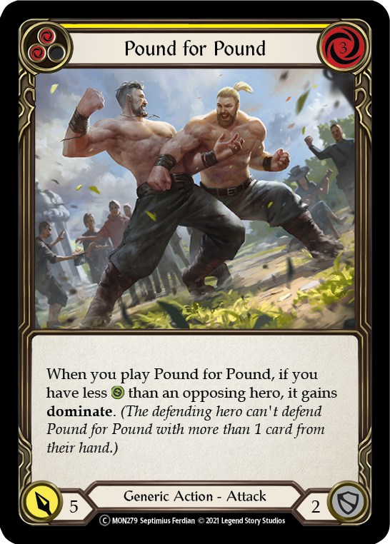 Pound for Pound (Yellow) [U-MON279-RF] Unlimited Rainbow Foil