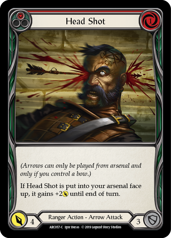 Head Shot (Red) [ARC057-C] 1st Edition Rainbow Foil