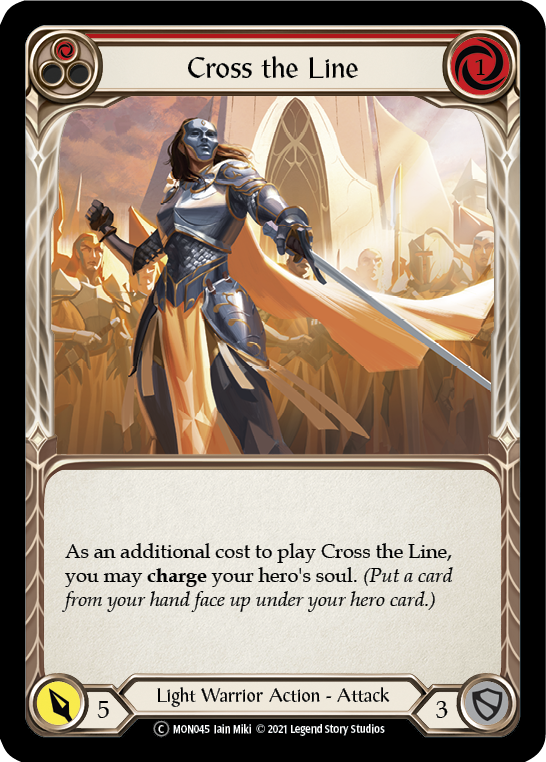 Cross the Line (Red) [U-MON045-RF] Unlimited Rainbow Foil