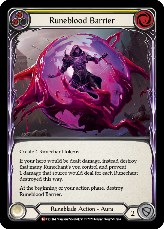 Runeblood Barrier [CRU144] 1st Edition Normal