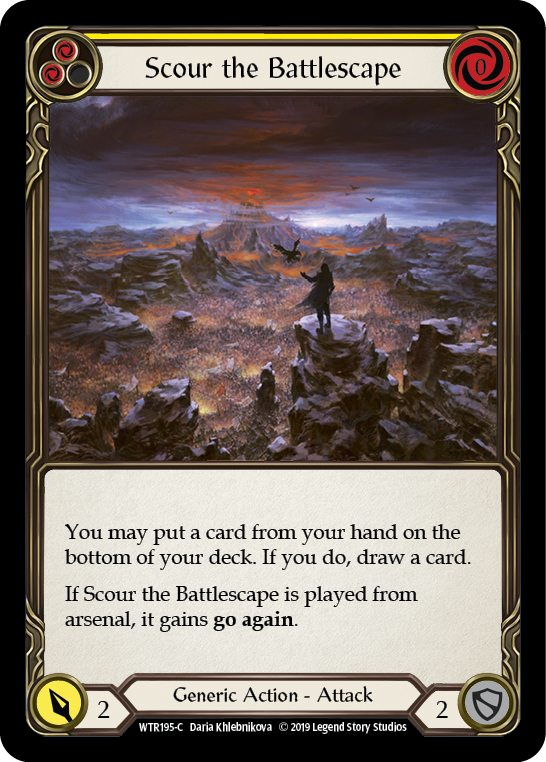 Scour the Battlescape (Yellow) [WTR195-C] Alpha Print Rainbow Foil