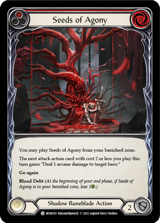 Seeds of Agony (Red) [MON183] 1st Edition Normal