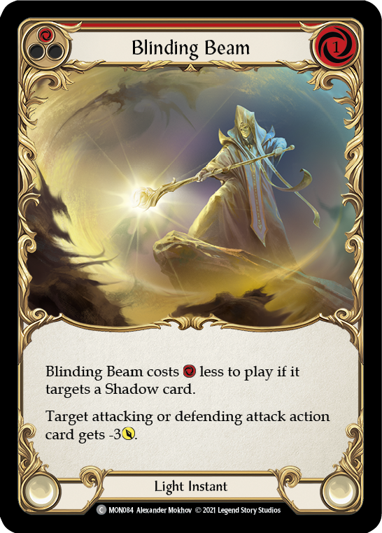 Blinding Beam (Red) [MON084-RF] 1st Edition Rainbow Foil