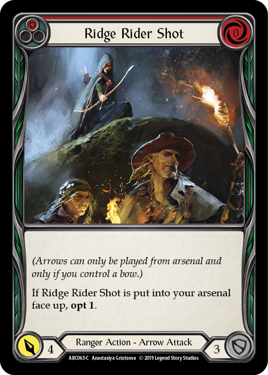 Ridge Rider Shot (Red) [ARC063-C] 1st Edition Rainbow Foil