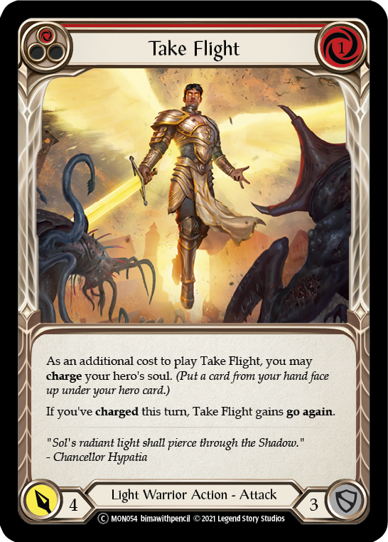 Take Flight (Red) [U-MON054-RF] Unlimited Rainbow Foil