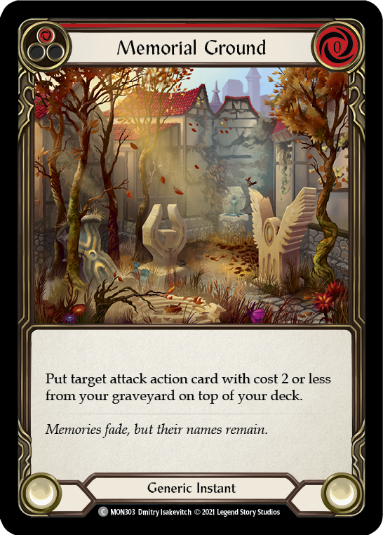 Memorial Ground (Red) [MON303-RF] 1st Edition Rainbow Foil