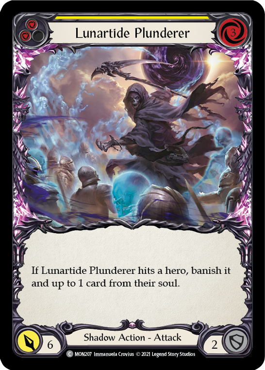 Lunartide Plunderer (Yellow) [MON207-RF] 1st Edition Rainbow Foil