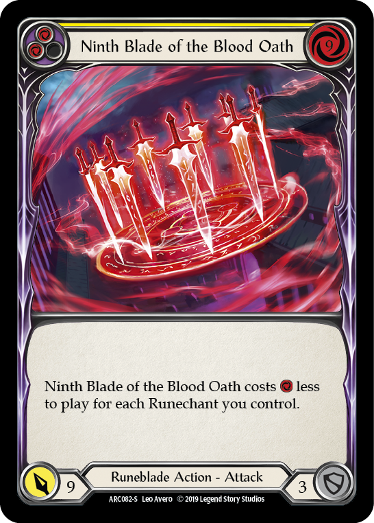 Ninth Blade of the Blood Oath [ARC082-S] 1st Edition Rainbow Foil