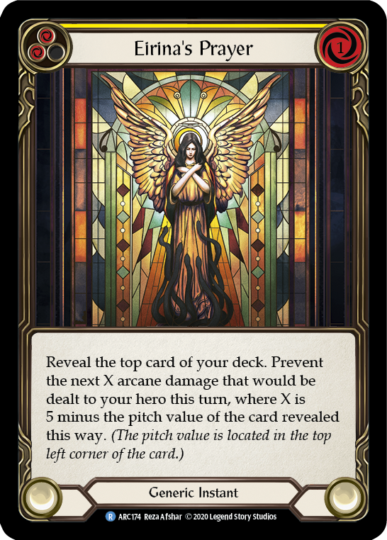 Eirina's Prayer (Yellow) [U-ARC174] Unlimited Rainbow Foil