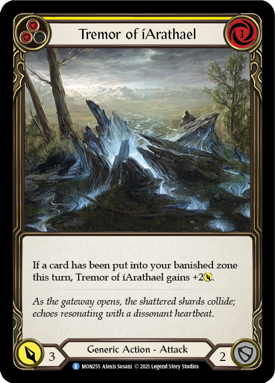 Tremor of iArathael (Yellow) [MON255-RF] 1st Edition Rainbow Foil