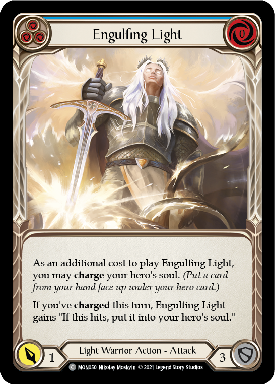 Engulfing Light (Blue) [MON050-RF] 1st Edition Rainbow Foil